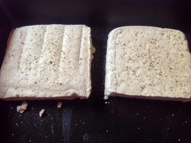 Tofu mit Kräuterkruste und gebackenem Möhren Kaki Gemüse. Dazu ein Tomaten-Dip - Rezept - Bild Nr. 5