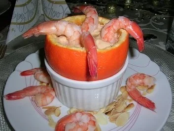 Garnelen in Orangen - leckere Vorspeise - - Rezept - Bild Nr. 2