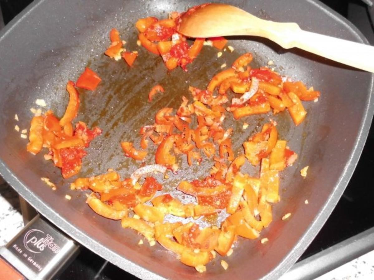Chakalaka-Soße mit Cabanossi-Talern auf Pasta>> - Rezept - Bild Nr. 5