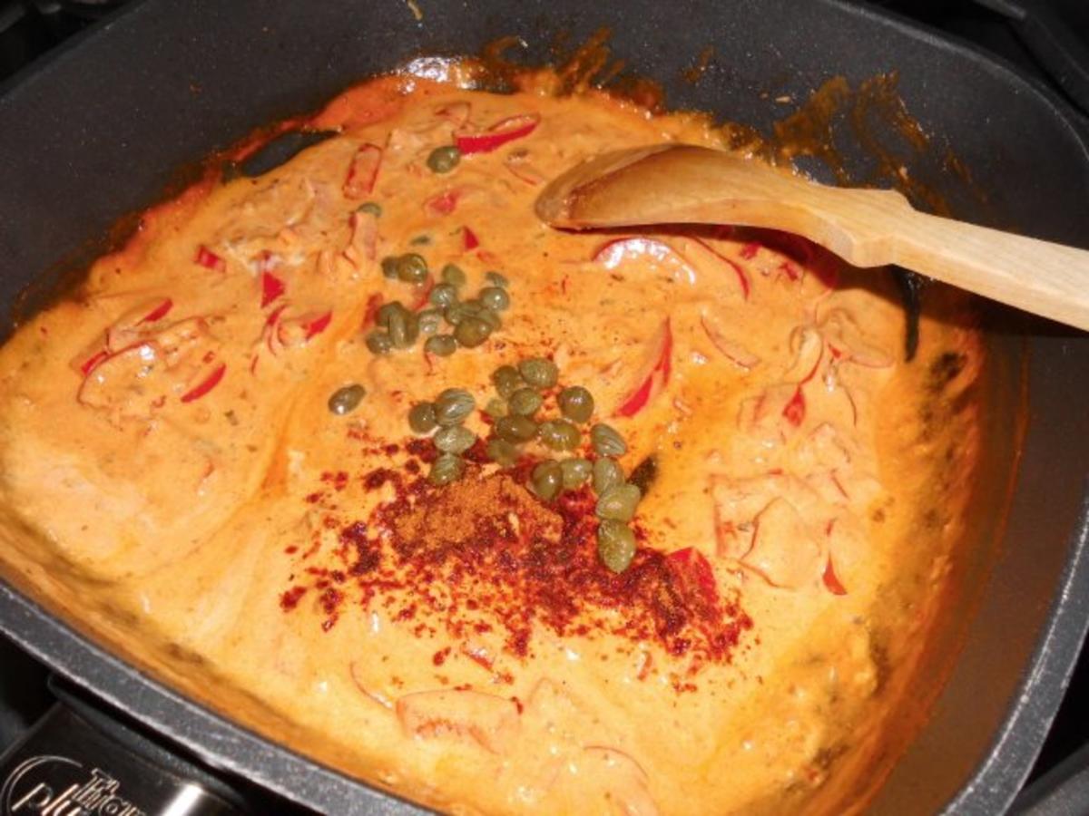 Chakalaka-Soße mit Cabanossi-Talern auf Pasta>> - Rezept - Bild Nr. 8
