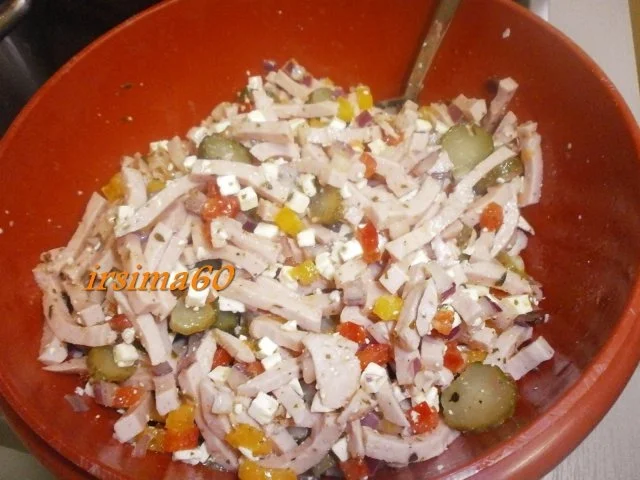 Rezept: Wurstsalat mit Feta Bild Nr. 6 Wurstsalat mit Feta - Rezept - Bild Nr. 6