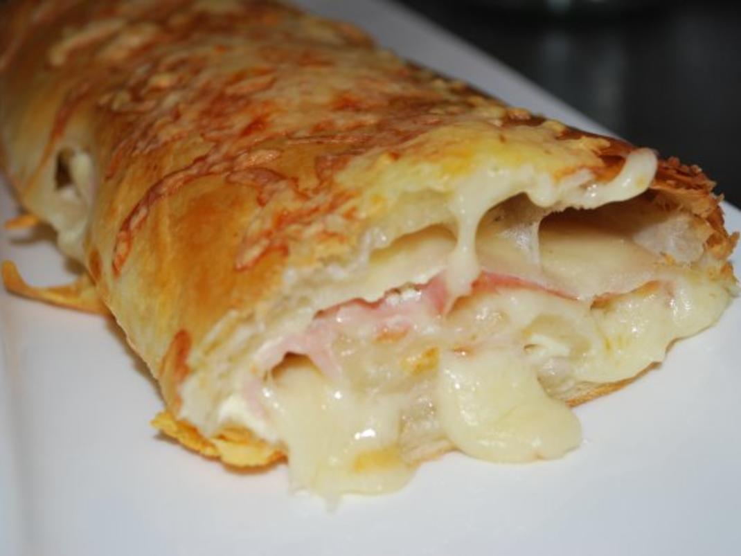 Schneller pikanter Blätterteigstrudel - Rezept
