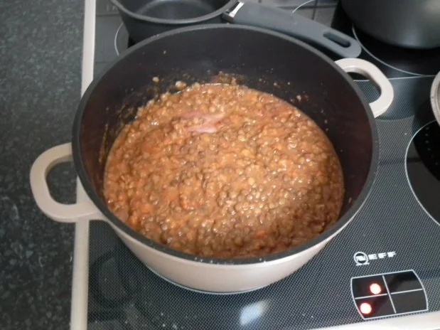 Rezept: Linsen mit Spätzle (scharf) Bild Nr. 2 Linsen mit Spätzle (scharf) - Rezept - Bild Nr. 2