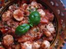Vorspeisen: Mozzarella mit karamellisierten Ofen-Tomaten und Zitronen-Kapern-Pesto - Rezept