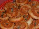Blätterteigschnecken mit Basilikum & Fetakäse - Rezept