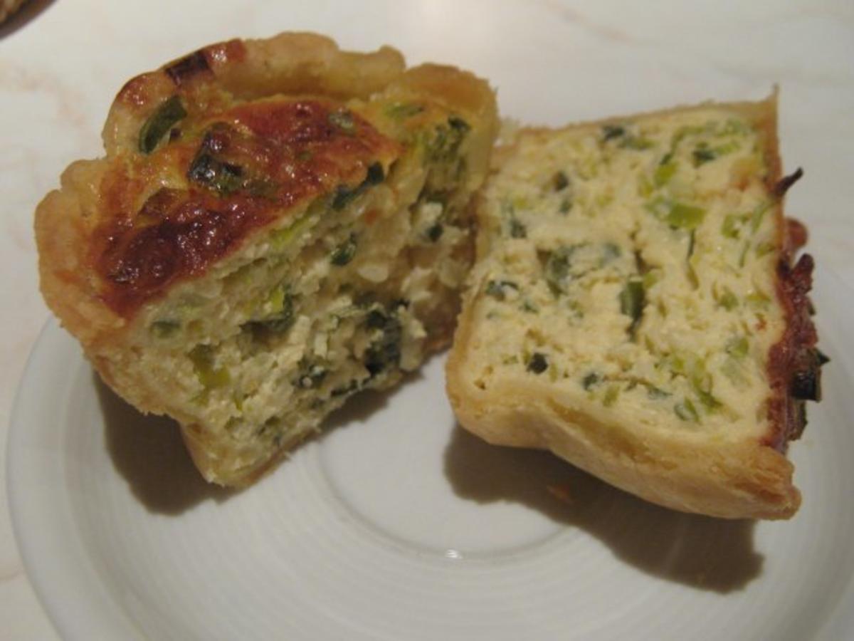 Käse-Lauch-Quiches - Rezept mit Bild - kochbar.de