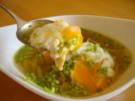 Hühnerbrühe mit pochiertem Ei und Einlage - Rezept