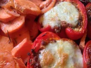 Rezept: Gefüllte Paprika mit Hackfleisch und Mozarella Gefüllte Paprika mit Hackfleisch und Mozarella - Rezept