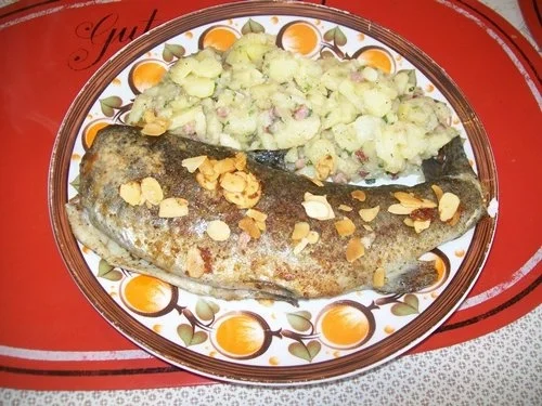 Fisch: Spessartforelle mit Mandelblättchen - Rezept