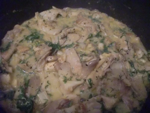 Rezept: Austernpilze mit Senf und Dill Austernpilze mit Senf und Dill - Rezept