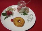 Apfelküchle im Bierteig mit Honig und Allgäucreme - Rezept