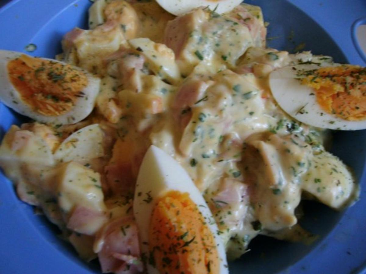 Eiersalat mit Schinken Spargel und Apfel - Rezept - Bild Nr. 5