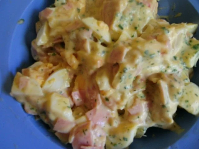 Rezept: Eiersalat mit Schinken Spargel und Apfel Bild Nr. 4 Eiersalat mit Schinken Spargel und Apfel - Rezept - Bild Nr. 4