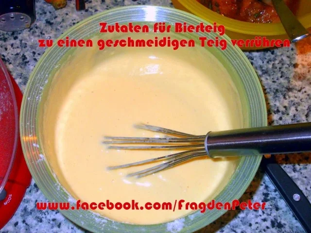 Rezept: Säuerliche Seelachs-Stücke in Bierteig mit Karotten-Soße Bild Nr. 5 Säuerliche Seelachs-Stücke in Bierteig mit Karotten-Soße - Rezept - Bild Nr. 5