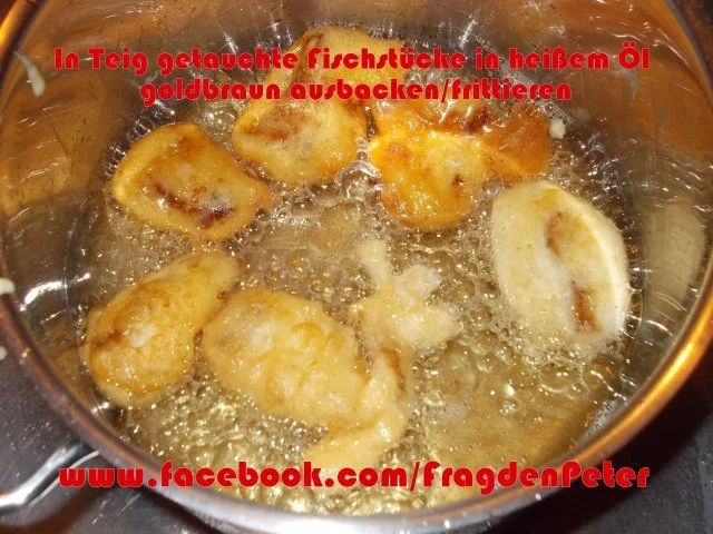 Rezept: Säuerliche Seelachs-Stücke in Bierteig mit Karotten-Soße Bild Nr. 7 Säuerliche Seelachs-Stücke in Bierteig mit Karotten-Soße - Rezept - Bild Nr. 7