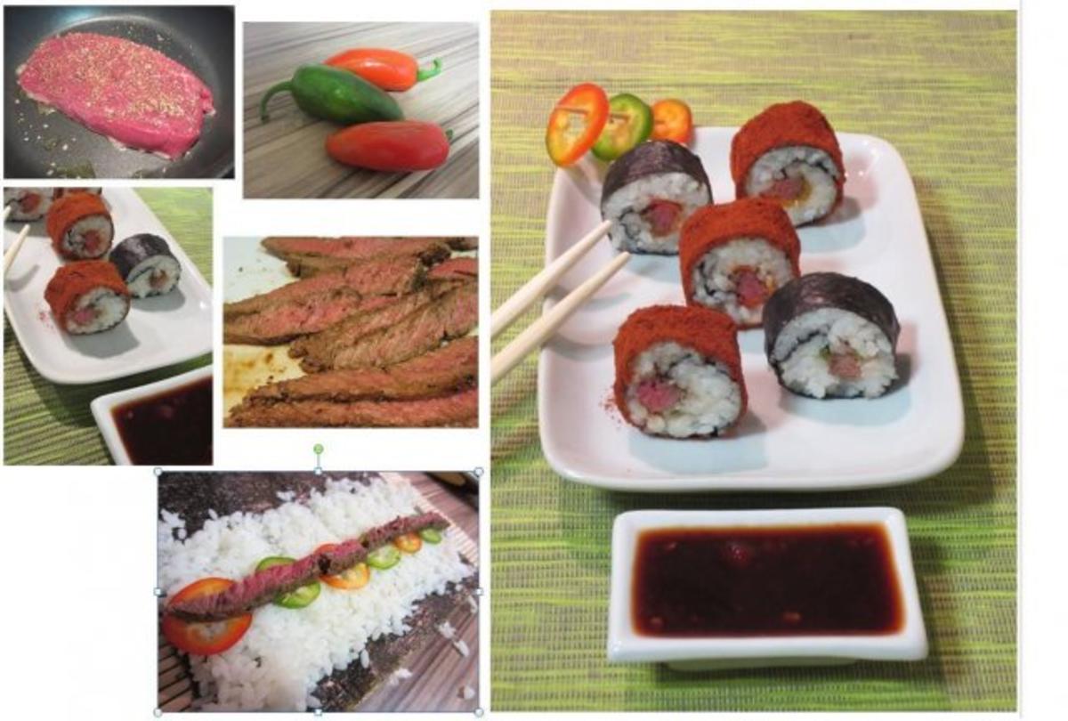 Bilder für Rinderfilet-Jalapeño-Sushi Rezept