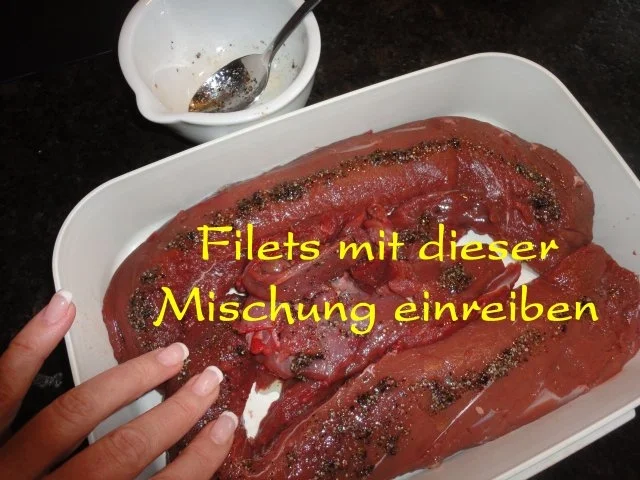Reh Filet mit 2 erlei Saucen - Rezept - Bild Nr. 6