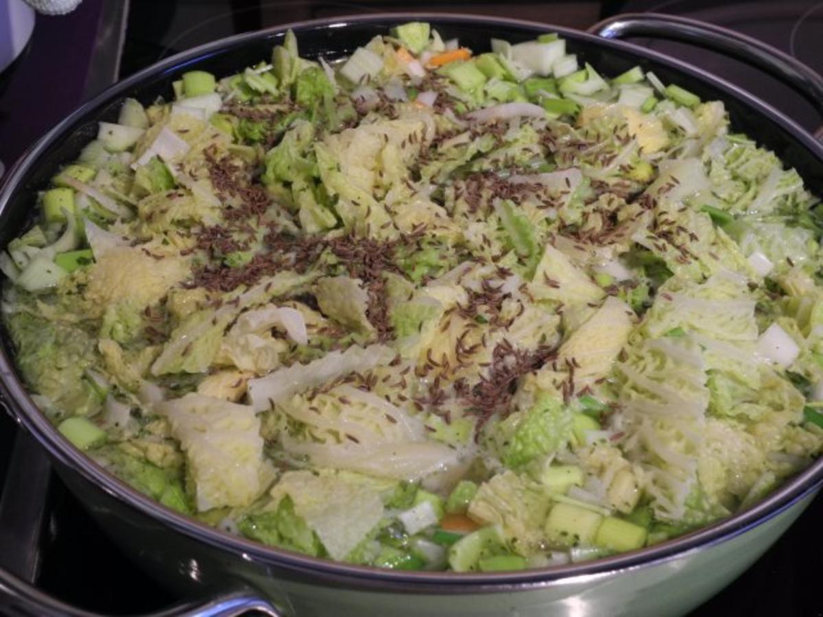 Vegan : Wirsing - Gemüse - Eintopf mit Graupen - Rezept - Bild Nr. 5