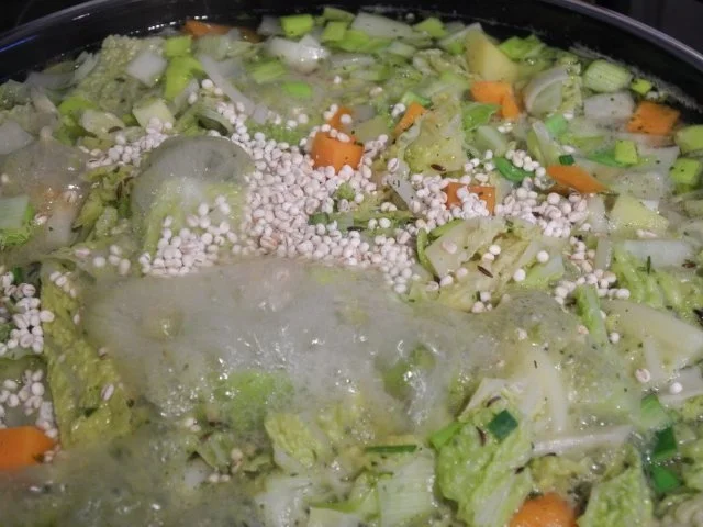 Vegan : Wirsing - Gemüse - Eintopf mit Graupen - Rezept - Bild Nr. 6