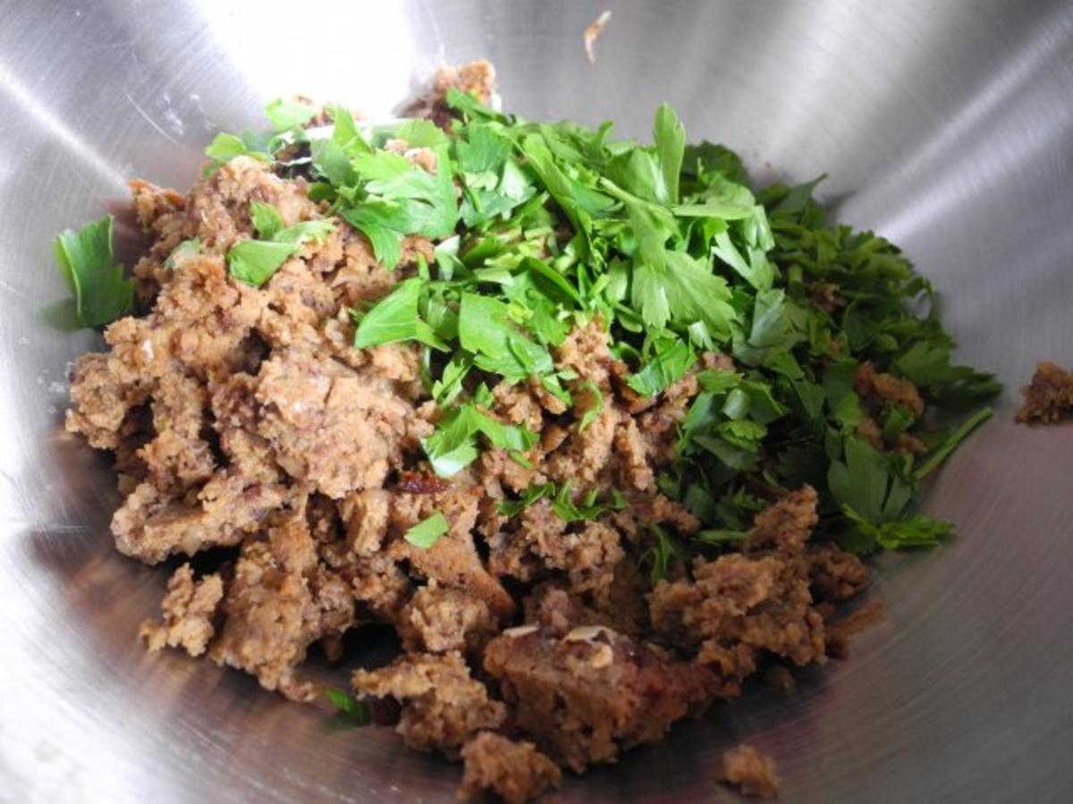 Vegan : vegane Hack - Reis - Mischung gefüllt in Paprikahälften - Rezept - Bild Nr. 6