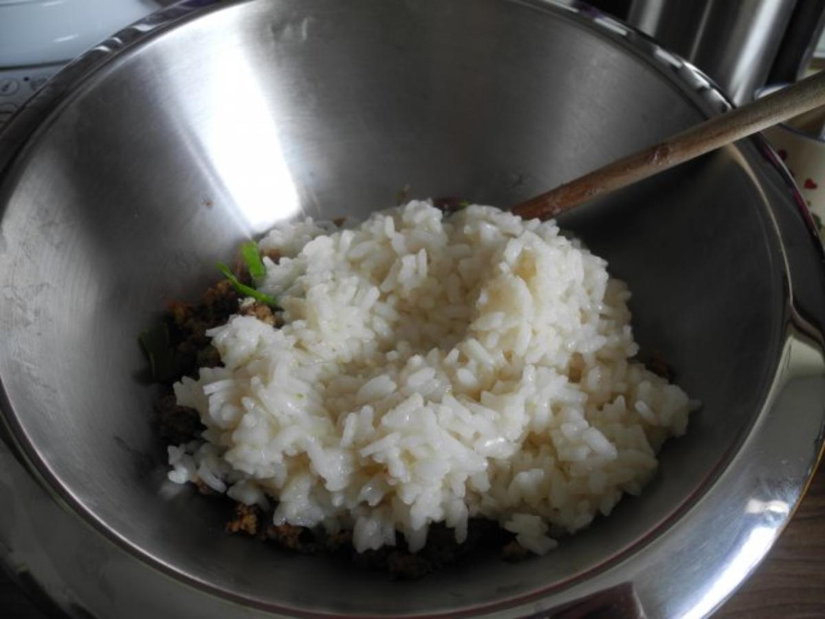 Vegan : vegane Hack - Reis - Mischung gefüllt in Paprikahälften - Rezept - Bild Nr. 8