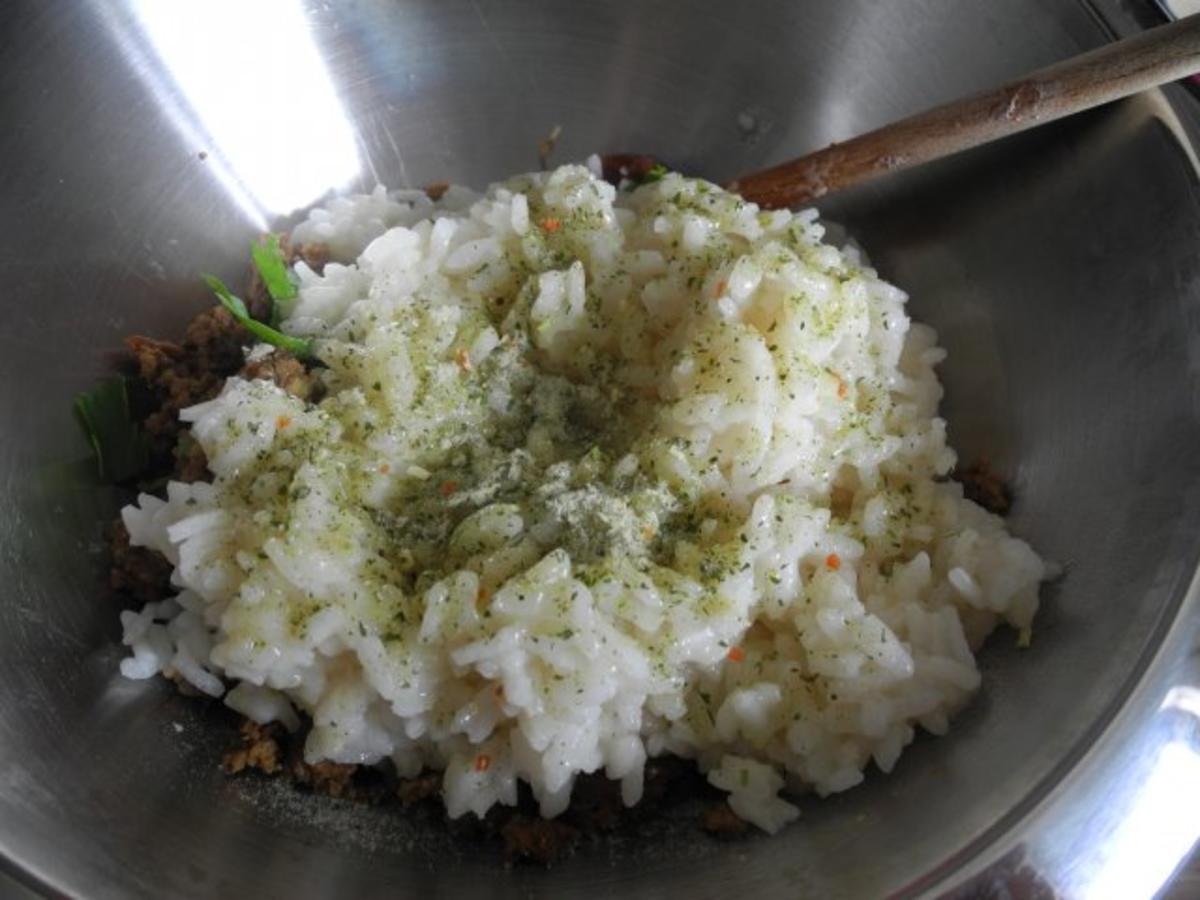 Vegan : vegane Hack - Reis - Mischung gefüllt in Paprikahälften - Rezept - Bild Nr. 10