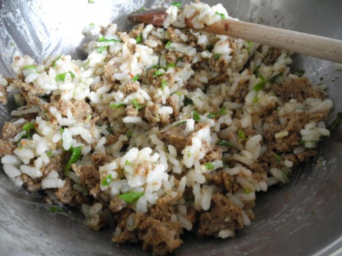 Vegan : vegane Hack - Reis - Mischung gefüllt in Paprikahälften - Rezept - Bild Nr. 12