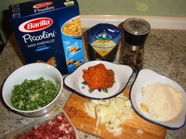 Rezept: Schinken-Erbsennudeln Bild Nr. 2 Schinken-Erbsennudeln - Rezept - Bild Nr. 2