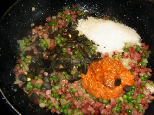 Rezept: Schinken-Erbsennudeln Bild Nr. 5 Schinken-Erbsennudeln - Rezept - Bild Nr. 5