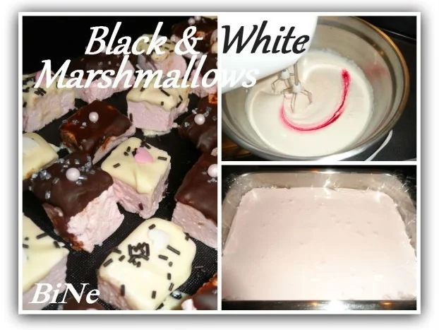 Rezept: BiNe` S BLACK & WHITE MARSHMALLOWS BiNe` S BLACK & WHITE MARSHMALLOWS - Rezept