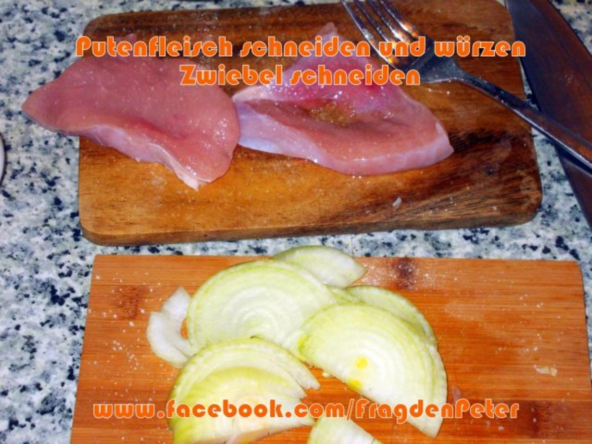 Zwiebel-Paprika Putenschnitzerl mit Spätzlenockerl - Rezept - Bild Nr. 3