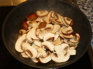 Bacalao mit Pilzen in Sahnesauce - Rezept - Bild Nr. 3