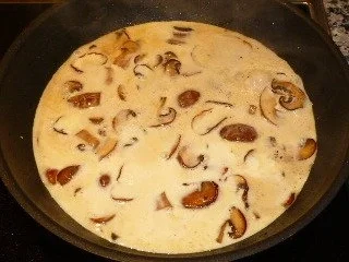 Bacalao mit Pilzen in Sahnesauce - Rezept - Bild Nr. 4