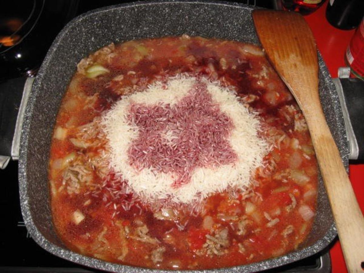 Hackfleisch Pfanne mit Paprika und Reis - Rezept - Bild Nr. 9