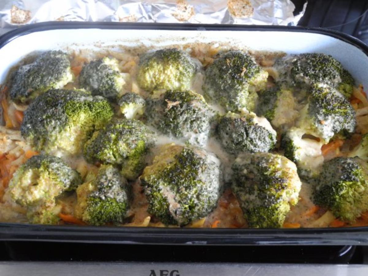 Vegan : Brokkoli - Gemüse-Auflauf aus dem Backofen - Rezept