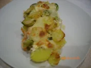 Auflauf: Rosenkohlauflau mit Lachs - Rezept