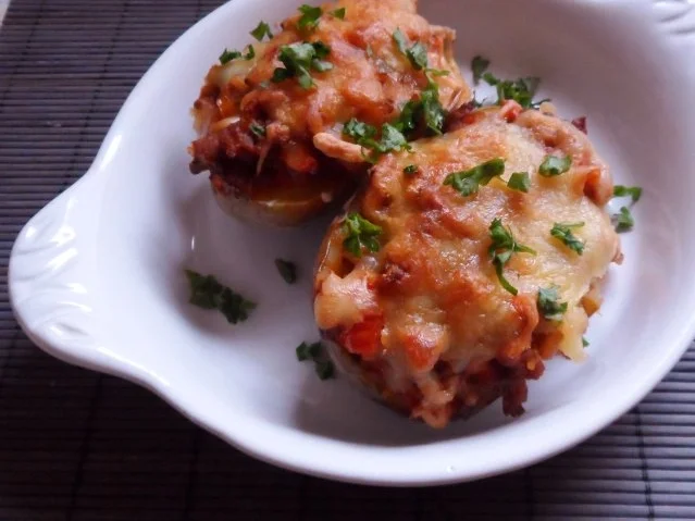 Rezept: Ofengerichte: Überbackene Kartoffeln à la Bolognese Bild Nr. 14 Ofengerichte: Überbackene Kartoffeln à la Bolognese - Rezept - Bild Nr. 14