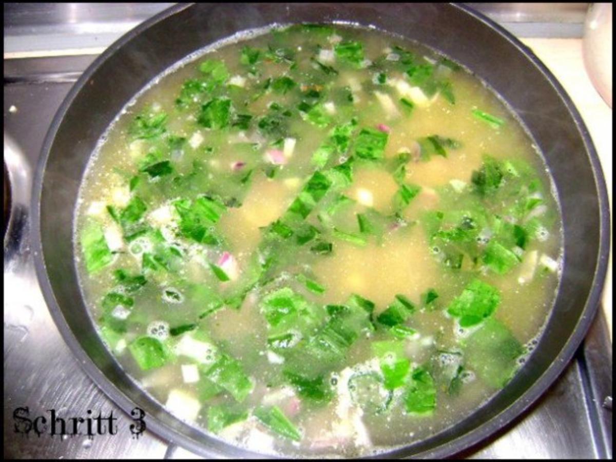 Bärlauchsuppe mit Parmesan - schnell &amp; einfach - 31 kcal/100g