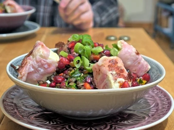 Rezept: Winterlich-fruchtiger Linsensalat mit Fetapäckchen Bild Nr. 17 Winterlich-fruchtiger Linsensalat mit Fetapäckchen - Rezept - Bild Nr. 17