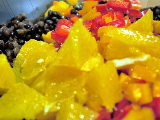 Rezept: Winterlich-fruchtiger Linsensalat mit Fetapäckchen Bild Nr. 8 Winterlich-fruchtiger Linsensalat mit Fetapäckchen - Rezept - Bild Nr. 8