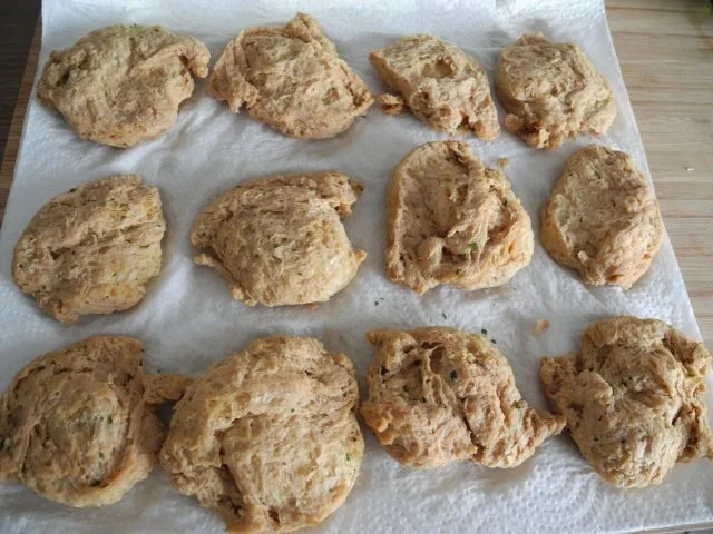 Vegan : Sojanuggets an Süßkartoffel - Kartoffelstampf mit buntem Gemüse - Rezept - Bild Nr. 6