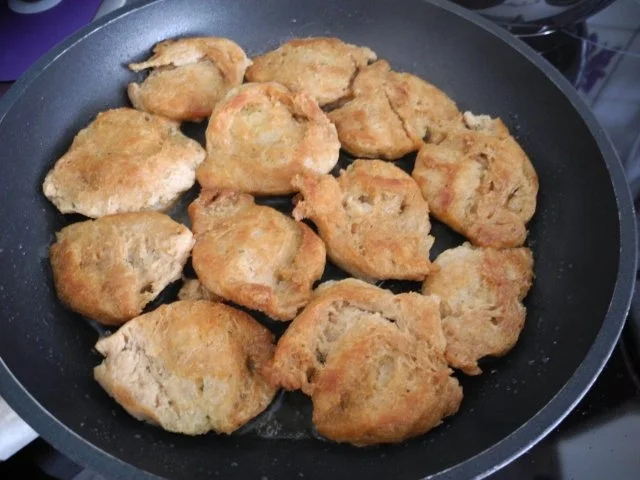 Vegan : Sojanuggets an Süßkartoffel - Kartoffelstampf mit buntem Gemüse - Rezept - Bild Nr. 7