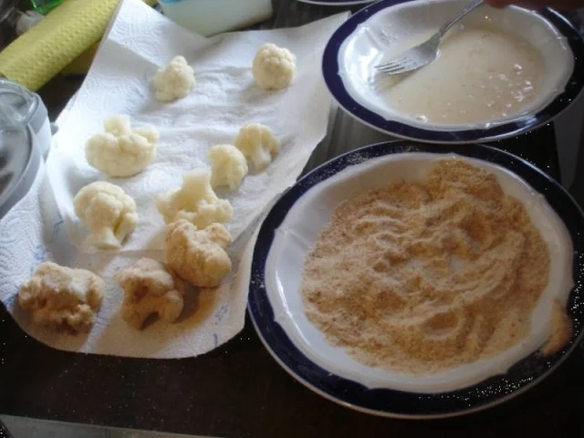 Schweinefilets-Medaillons mit gebackenem Blumenkohl und Tatarsauce *) - Rezept - Bild Nr. 14