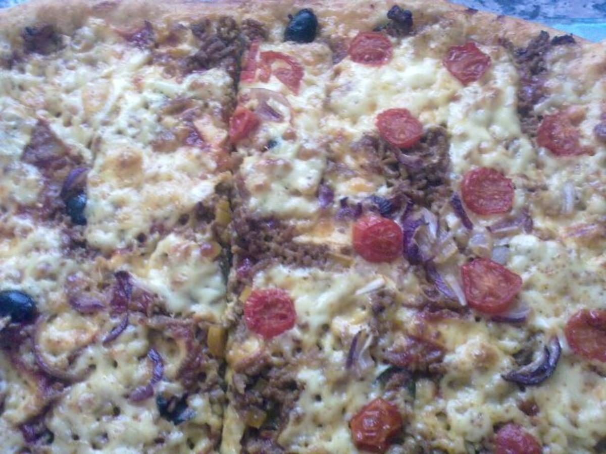 Bilder für Hackfleischpizza ratz fatz - Rezept