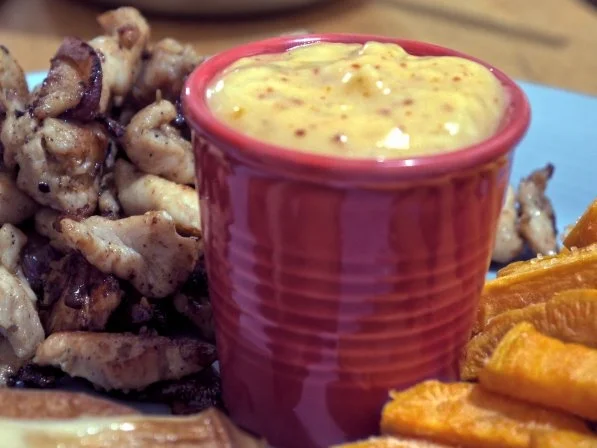 Süsskartoffel-Pommes, Hähnchengeschnetzeltes, Kräuterseitlinge, pikante Majo - Rezept - Bild Nr. 17