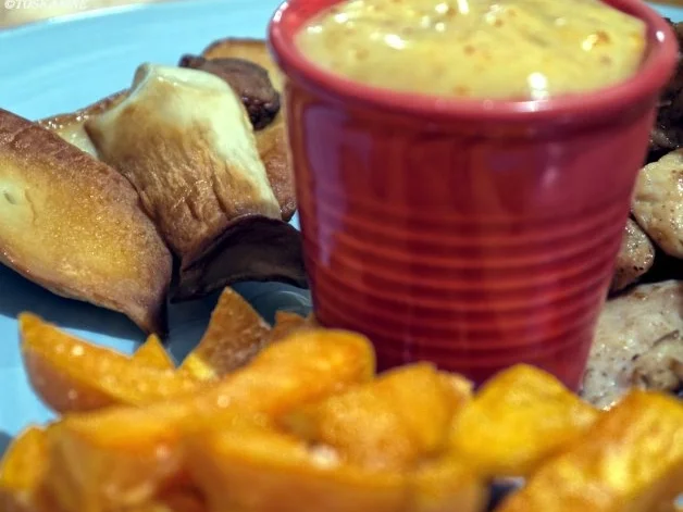 Süsskartoffel-Pommes, Hähnchengeschnetzeltes, Kräuterseitlinge, pikante Majo - Rezept - Bild Nr. 18