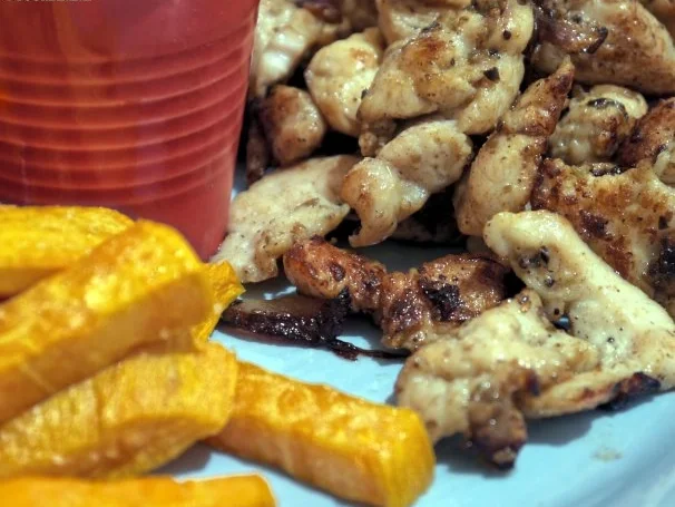 Süsskartoffel-Pommes, Hähnchengeschnetzeltes, Kräuterseitlinge, pikante Majo - Rezept - Bild Nr. 19