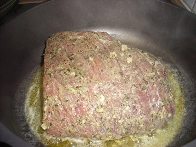 Rinderschmorbraten NT in Preiselbeer-Rotweinsoße und Petersilien-Butterkartöffelchen - Rezept - Bild Nr. 7