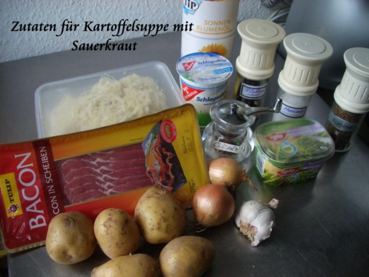 Kartoffelcremesppe mit Sauerkraut und Bacon - Rezept - Bild Nr. 2