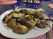 Kartoffeln: Bratkartoffeln mit Burgunderbraten und Bergkäse - Rezept